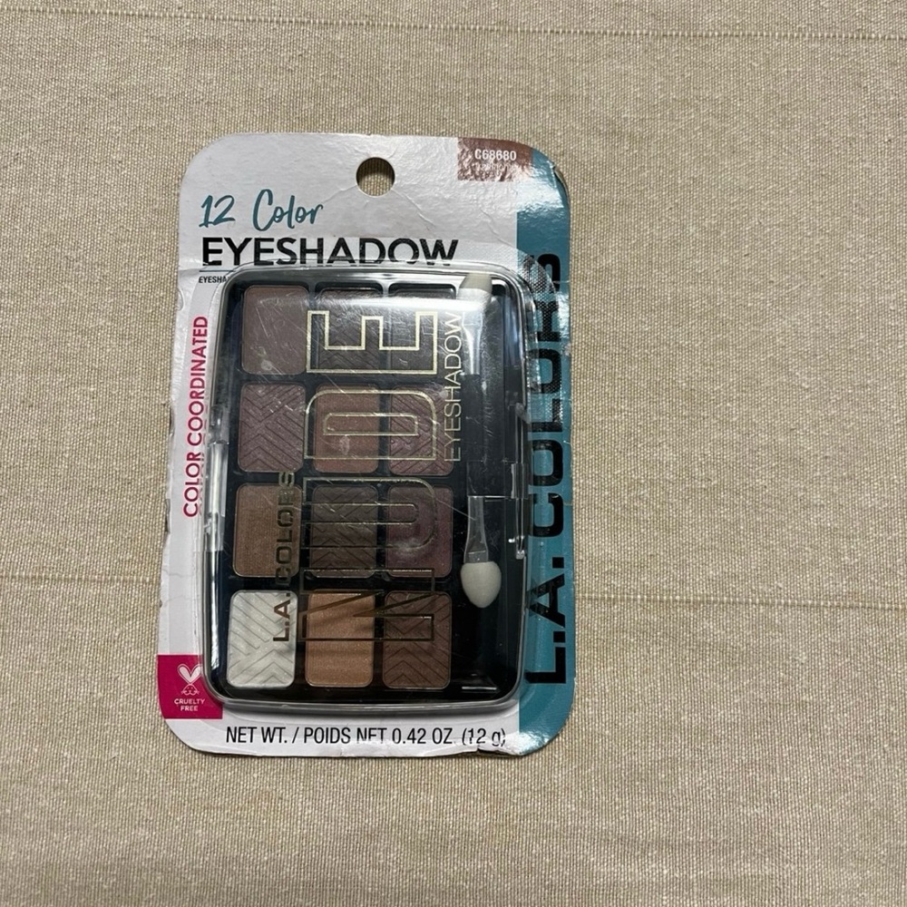 L.A. Colors 12 Color Eyeshadow Palette - Nude Collection